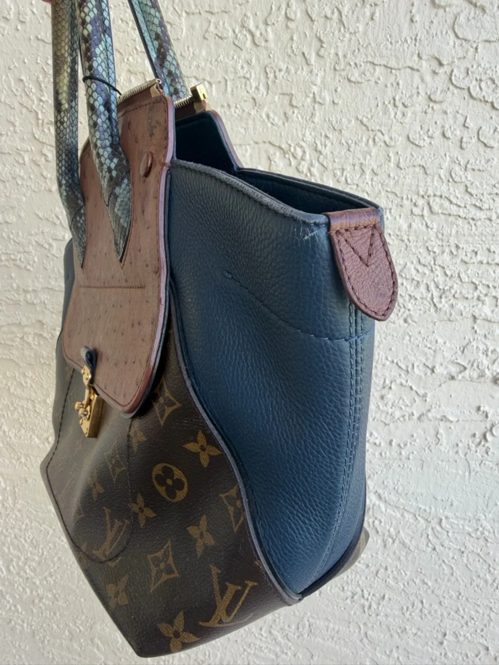 Louis Vuitton Majestueux Tote Monogram Canvas and Exotics MM